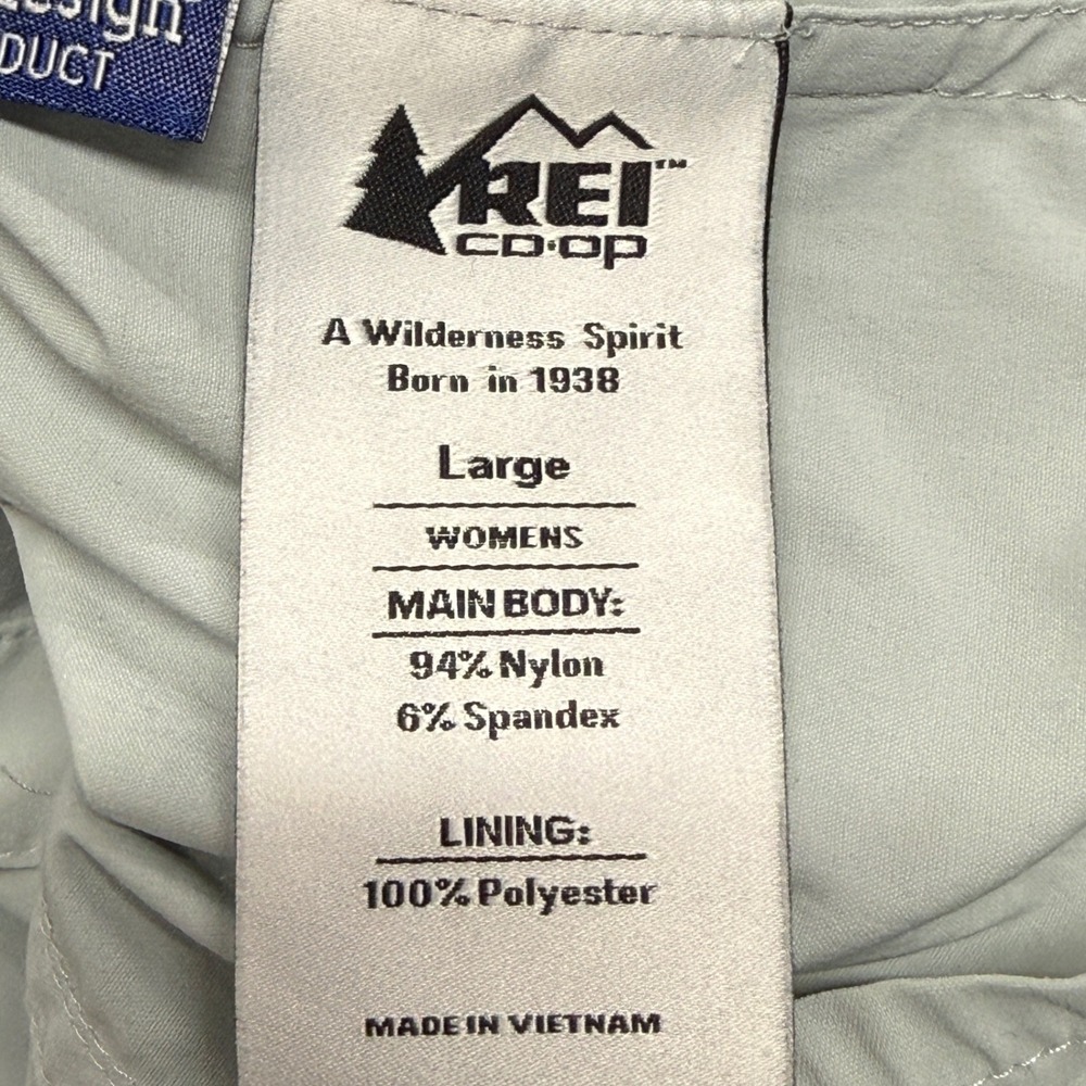 REI Co-op Shirt Womens Large Sage Green Long Sleeve Sahara Button Up Vented Top - Picture 7 of 9